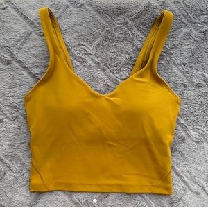 Lululemon Gold Spice Cropped Align Tank Size 2